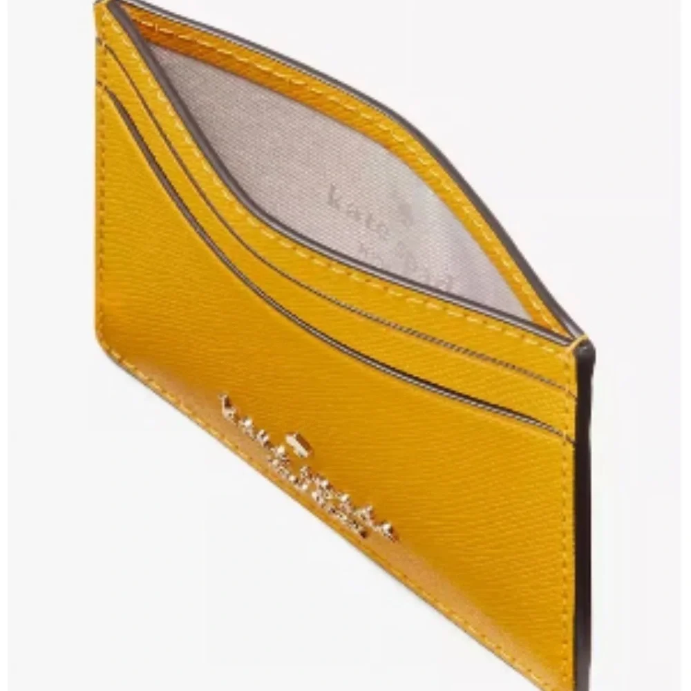 Kate Spade Yellow Card Holder‎ Safiano Leather